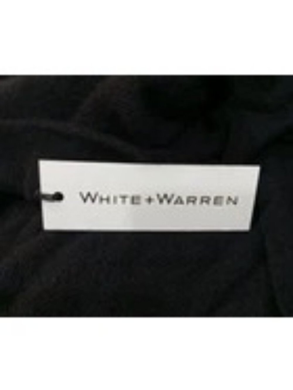 White + Warren 100% Cashmere Short Robe- Black SIZE Large New With Tags - Picture 5 of 6